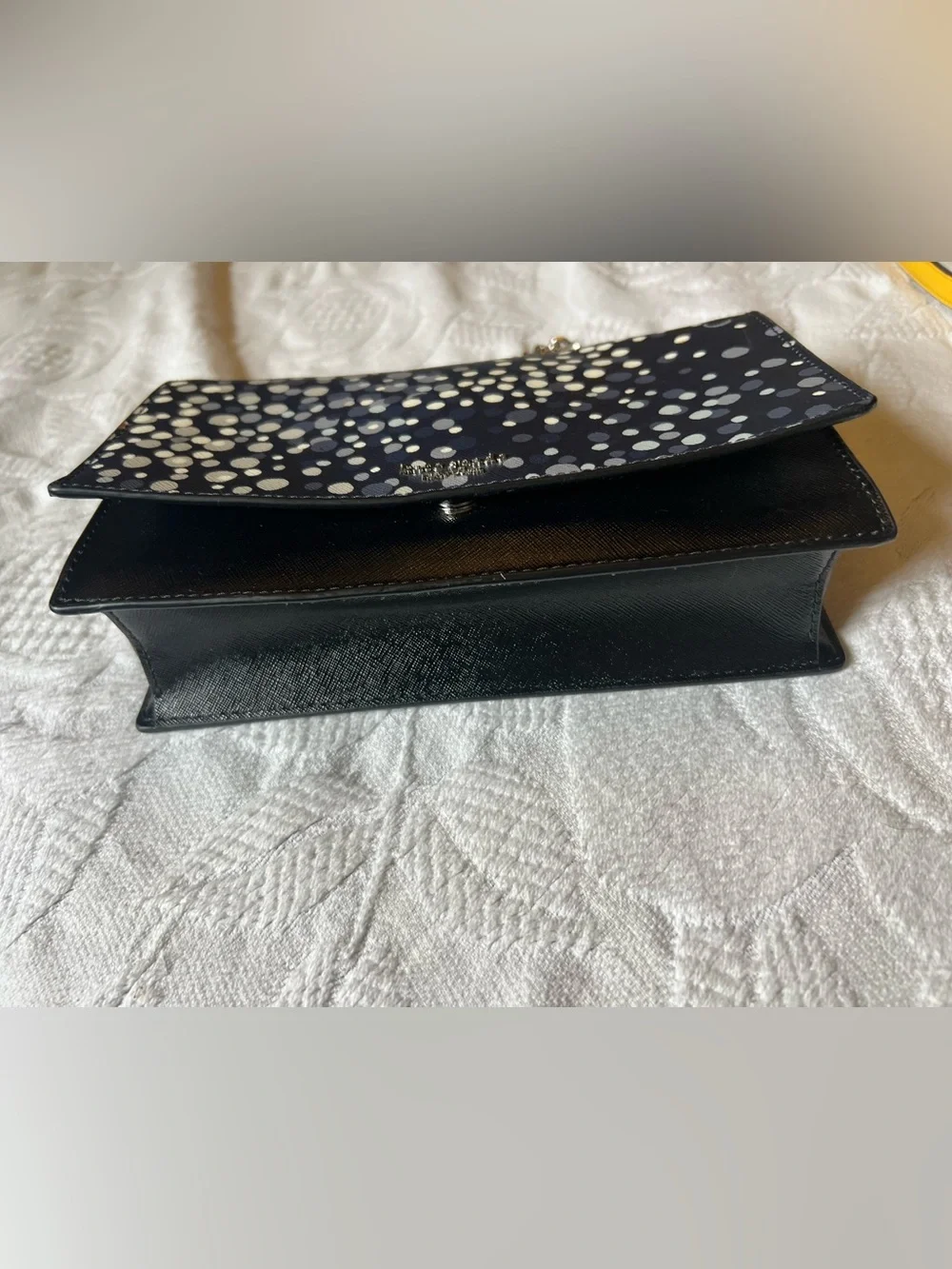 kate spade Black and White Polka Dot Chain Shoulder Bag